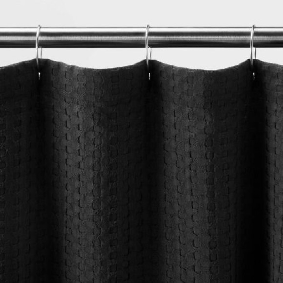 Casaluna Bath Casaluna Black Waffle Shower Curtain Poshmark
